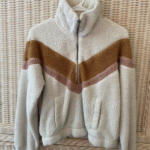 a&f sherpa zip up